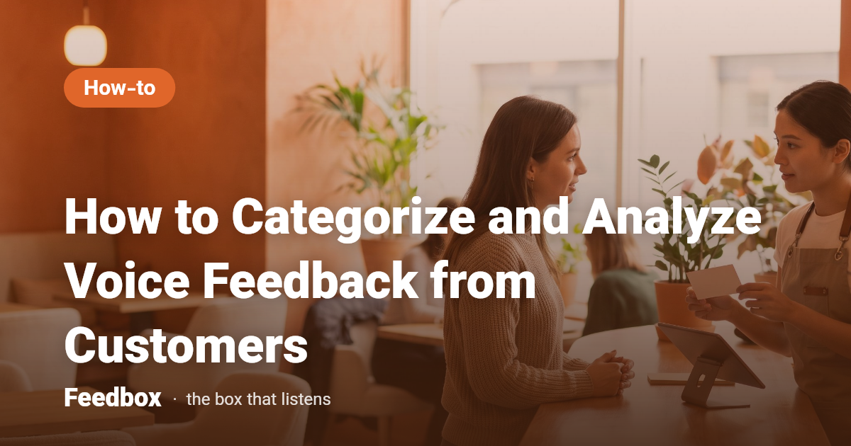 How to Categorize and Analyze Voice Feedback from Customers